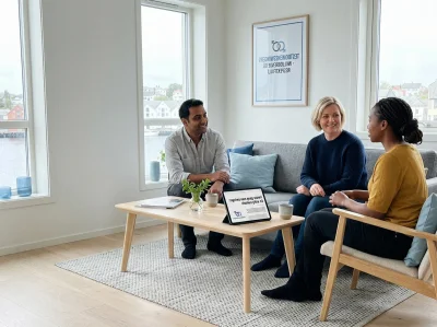 02 nordic minimalist living room trio around tablet - Første gang man swinger