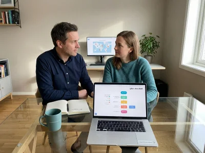 02 par ved glass toppet skrivebord nettverk valg flytdiagram og - Nettverk, klubb eller private treff: hvordan velge det som passer paret be...